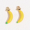 Fruit Alloy Enamel Pendants ENAM-P264-02J-G-1