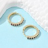 Brass Micro Pave Cubic Zirconia Huggie Hoop Earrings EJEW-L231-41G-5