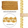 GORGECRAFT 13M Metallic Braided Lace Trim SRIB-WH0011-062B-2