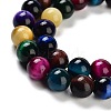 7 Colors Natural Tiger Eye Beads Strands G-A220-A01-02-4