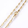 304 Stainless Steel Mariner Link Chain Necklaces X-NJEW-P226-03G-03-2