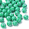 Opaque Striped Acrylic Beads MACR-S373-27D-07-3