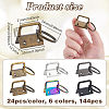 144Pcs 6 Colors Iron Ribbon Ends IFIN-WA0001-01-2