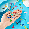 48Pcs 12 Colors Alloy Enamel Connector Charms ENAM-TA0001-60-5