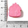 Deep Pink Cute Opaque Resin Cabochon CRES-I040-01C-3