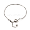 304 Stainless Steel Ball Chain Bracelets for Women BJEW-D407-04P-1