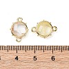 Brass Natural Gemstone Connector Charms KK-Z096-01G-3