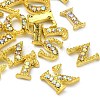Alloy Gold Rhinetone Letters Nail Stud Cabochons MRMJ-S047-023-M-1