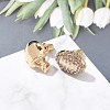 Brass Micro Pave Cubic Zirconia Stud Earrings EJEW-Z080-03G-04-3