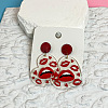 Printed Acrylic & Stud Dangle Earrings WG0012F-03-1