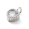 Rack Plating Brass Micro Pave Cubic Zirconia Pendants KK-P247-10P-2