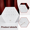28-Hole Hexagon Acrylic Earring Display Stands EDIS-WH0005-28-4