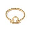Real 18K Gold Plated 304 Stainless Steel Adjustable Finger Ring RJEW-L115-01G-10-2