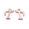 Rose Gold Plated Alloy Letter Pendants LS-X-PALLOY-J718-01RG-T-1