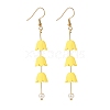 Acrylic Flower with Plastic Pearl Long Dangle Earrings EJEW-JE04941-04-1