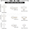60Pcs 3 Styles Cross Natural Shell Beads BSHE-SC0001-18-2