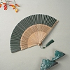 Bamboo Folding Fan with Tassel PW-WG495F3-01-1