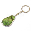 Natural Regalite/Imperial Jasper/Sea Sediment Jasper Keychain G-N0326-002D-2