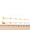 Brass ABS Plastic Pearl Tassel Stud Earrings EJEW-U040-17G-5