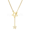 Star Alloy Crystal Rhinestone Lariat Necklaces for Women FS-WG0CF7B-01-2