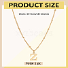 1Pc Brass Chain & 304 Stainless Steel Letter Pendant Necklaces NJEW-LP0001-35Z-G-2
