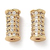 Brass Micro Pave Cubic Zirconia Beads KK-P239-24G-1