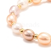Natural Pearl Beaded Bracelets BJEW-D447-05G-01-3