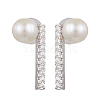 Natural Pearl Ear Studs EJEW-P286-18P-1