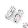 Anti-Tarnish Rhodium Plated 925 Sterling Silver Screw Clasps STER-K173-06P-3