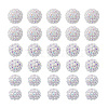 30Pcs 3 Styles Acrylic & Resin with Rhinestone Round Beads OACR-PH0004-27-7