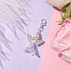 Angel Glass & Glass Pearl Pendant Decorations HJEW-JM01941-2