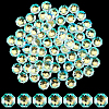 80Pcs Transparent Faceted Glass Connector Charms GLAA-SP0001-88D-02-1
