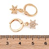 Brass Micro Pave Clear Cubic Zirconia Leverback Earrings EJEW-K300-51G-5