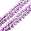 Baking Paint Transparent Glass Beads Strands GL-N005-02A-D04-1