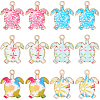 SUNNYCLUE 36Pcs 6 Style Alloy Enamel Pendants ENAM-SC0004-02-1