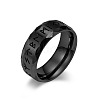 Viking Word Pattern 304 Stainless Steel Finger Rings for Men FS-WG08DAB-15-1