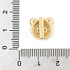 Brass Micro Pave Cubic Zirconia Slide Charms ZIRC-I068-04G-4