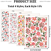 CRASPIRE 20 Sheets 4 Style Flower Pattern Ceramics Clay Water Transfer Paper DIY-CP0010-36B-2