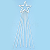 Crystal Rhinestone Star with Tassel Lapel Pin JEWB-T002-11S-2