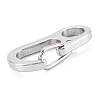 Non-Tarnish 304 Stainless Steel Push Gate Snap Keychain Clasp Findings STAS-C024-09P-3