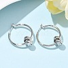 Brass Twist Hoop Earrings for Women EJEW-L297-01A-P-3