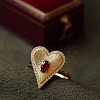 925 Sterling Silver Pave Cubic Zirconia Finger Rings FS-WG8AF73-02-2