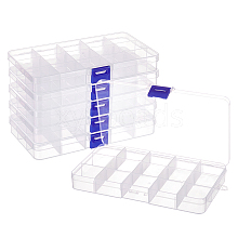 15 Grids Plastic Bead Storage Containers CON-WH0086-053C