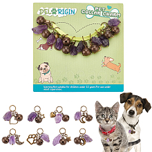Natural Amethyst Pet Collar Charms HJEW-PH01731