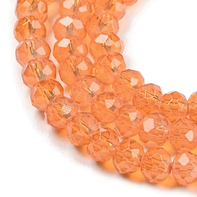 Baking Paint Transparent Glass Beads Strands DGLA-A034-J2mm-B03-1