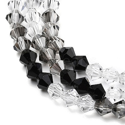 Transparent Gradient Color Glass Beads Strands GLAA-F131-01B-05-1
