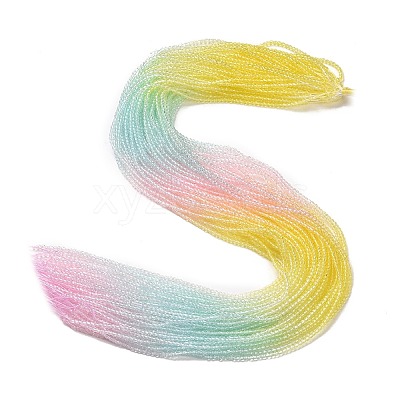 Transparent Gradient Color Glass Beads Strands GLAA-G101-2mm-17-1