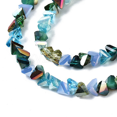 Electroplate Glass Beads Strands EGLA-N002-06C-1