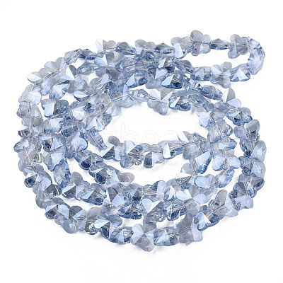 Electroplate Transparent Glass Beads Strands EGLA-N002-20A-F01-1