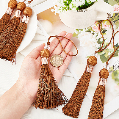 8Pcs Polyester Tassel Pendant Decorations HJEW-GF0001-23C-1